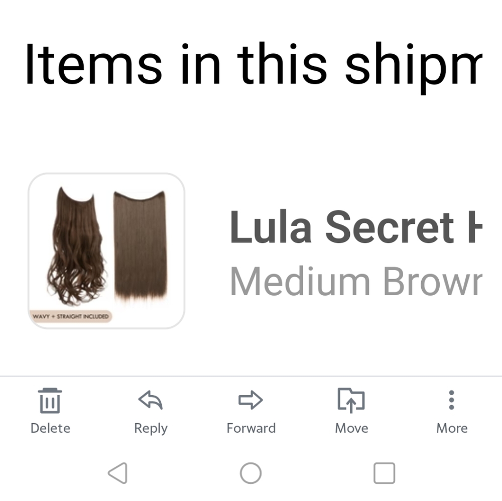 Lula 22 inch halo real feel hair extensions.